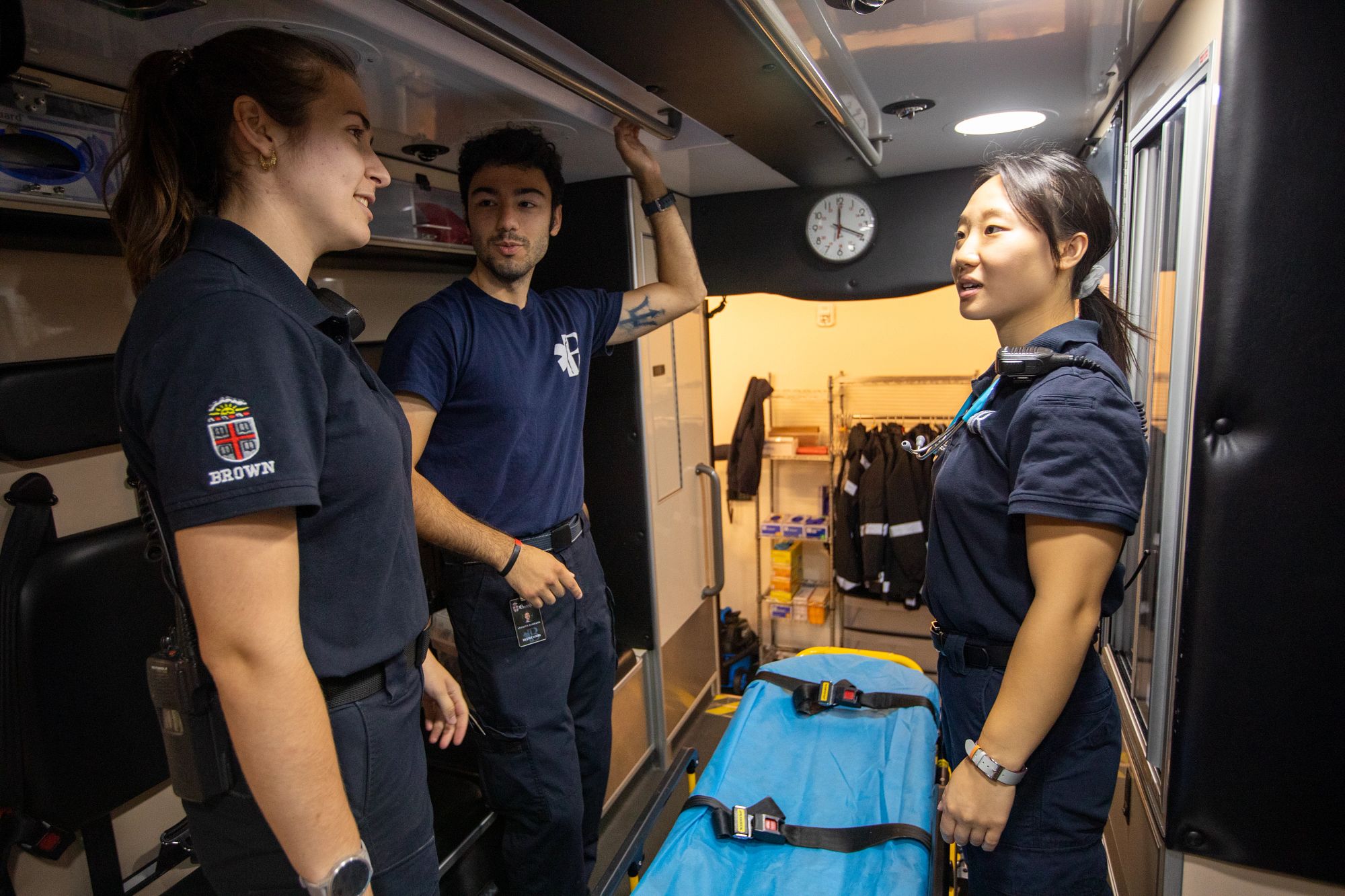 EMT in an  ambulance
